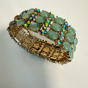 Bohemian/Retro style Cuff Bracelet set with stones